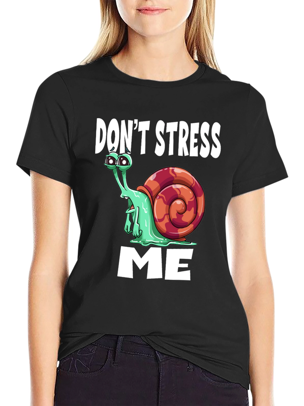 Dont Stress Me Funny Snail Graphic T-Shirt