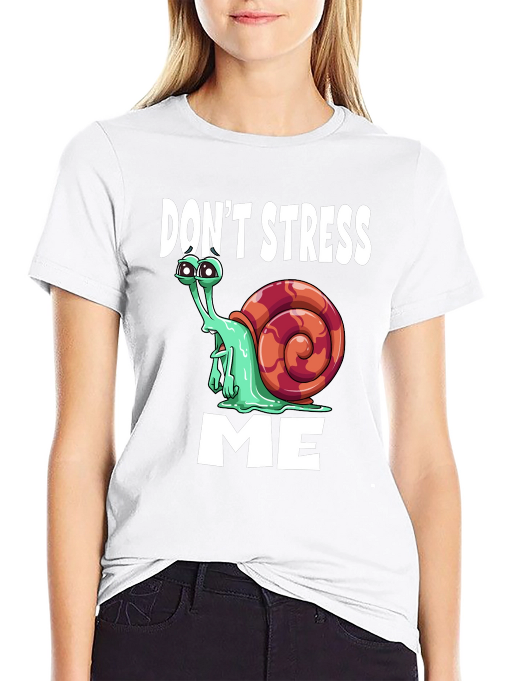 Dont Stress Me Funny Snail Graphic T-Shirt