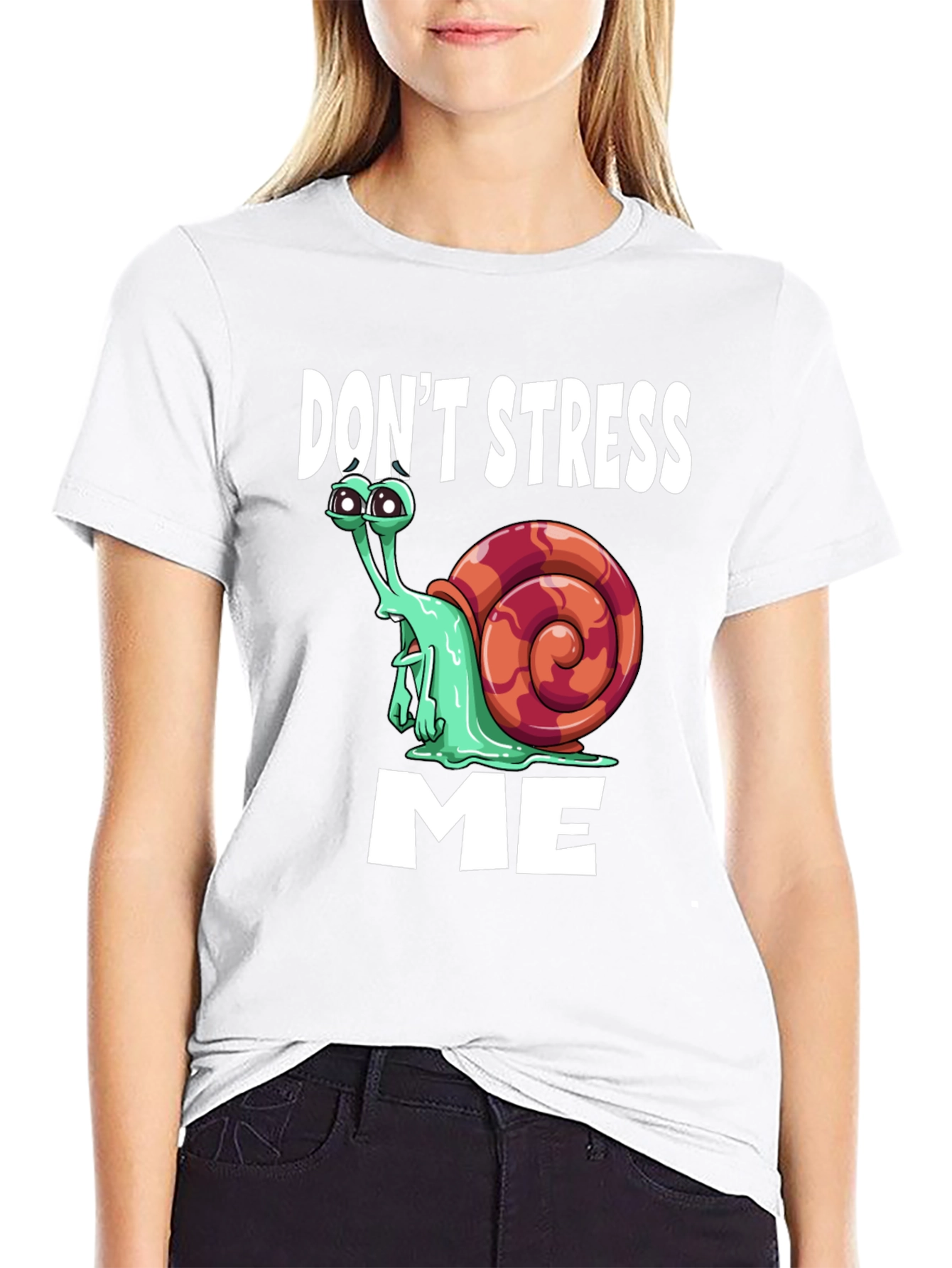 Dont Stress Me Funny Snail Graphic T-Shirt