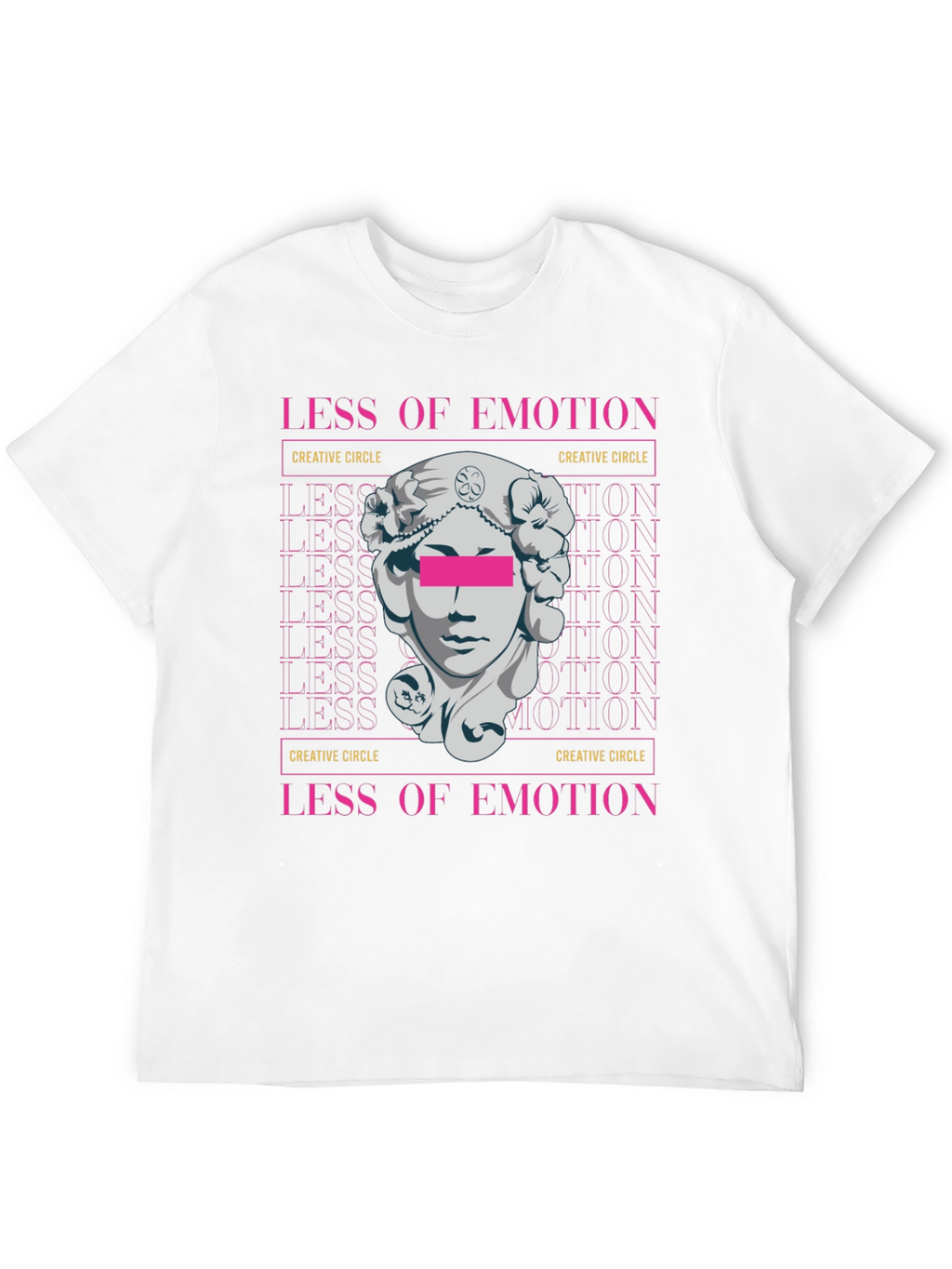 Less of Emotion Graphic Tee - Artistic Black T-Shirt