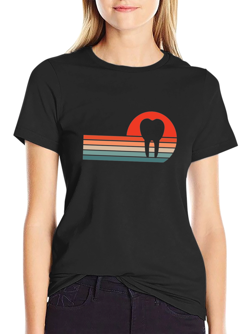 Retro Dental Sunset T-Shirt - Dentist Gift