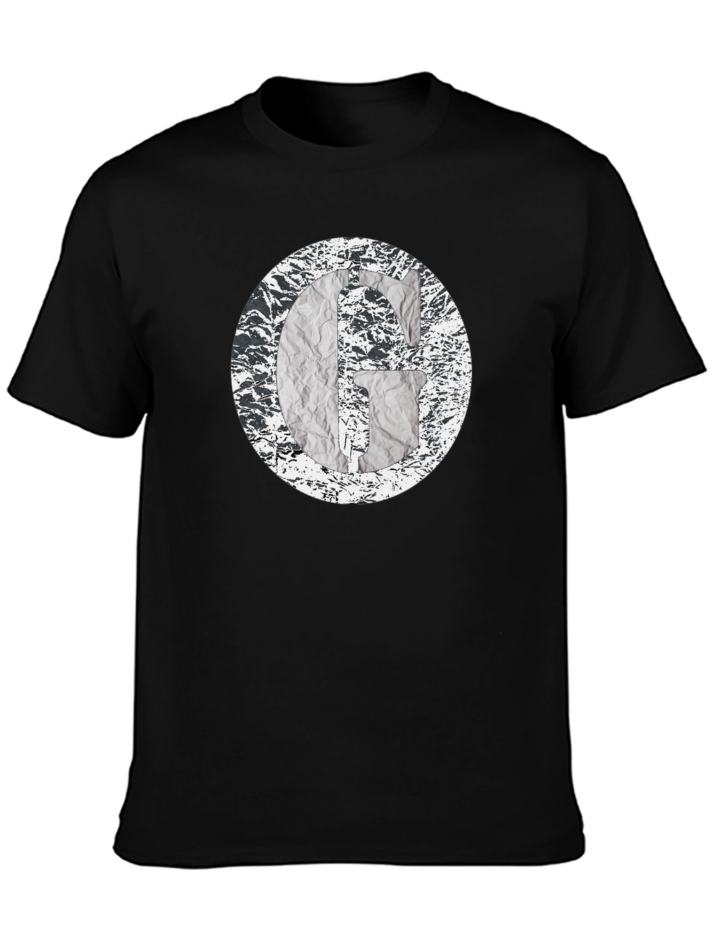 Abstract G Graphic Print Black T-Shirt