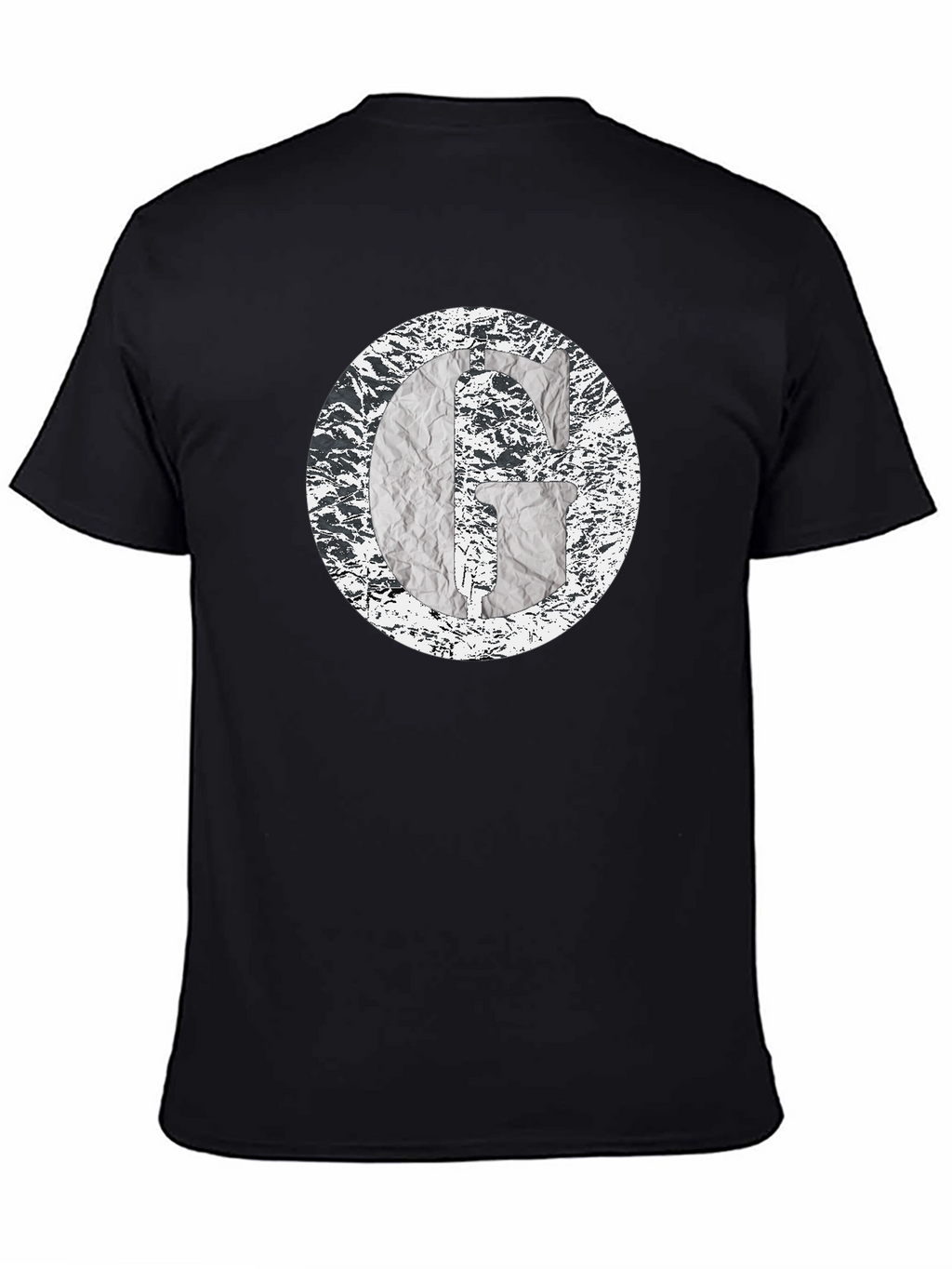 Abstract G Graphic Print Black T-Shirt