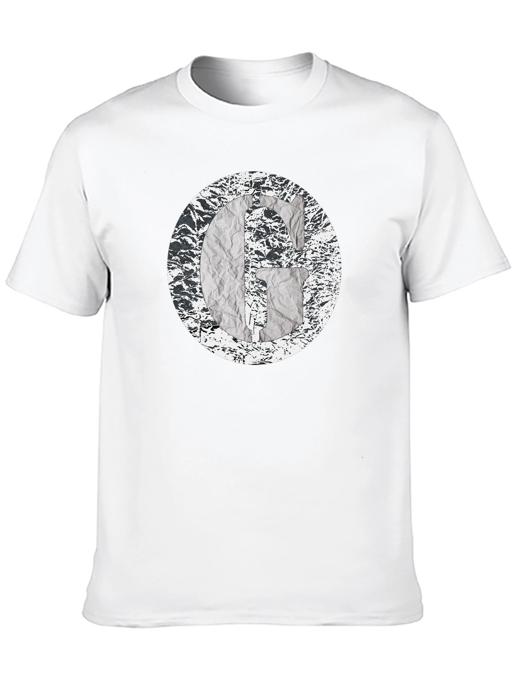 Abstract G Graphic Print Black T-Shirt