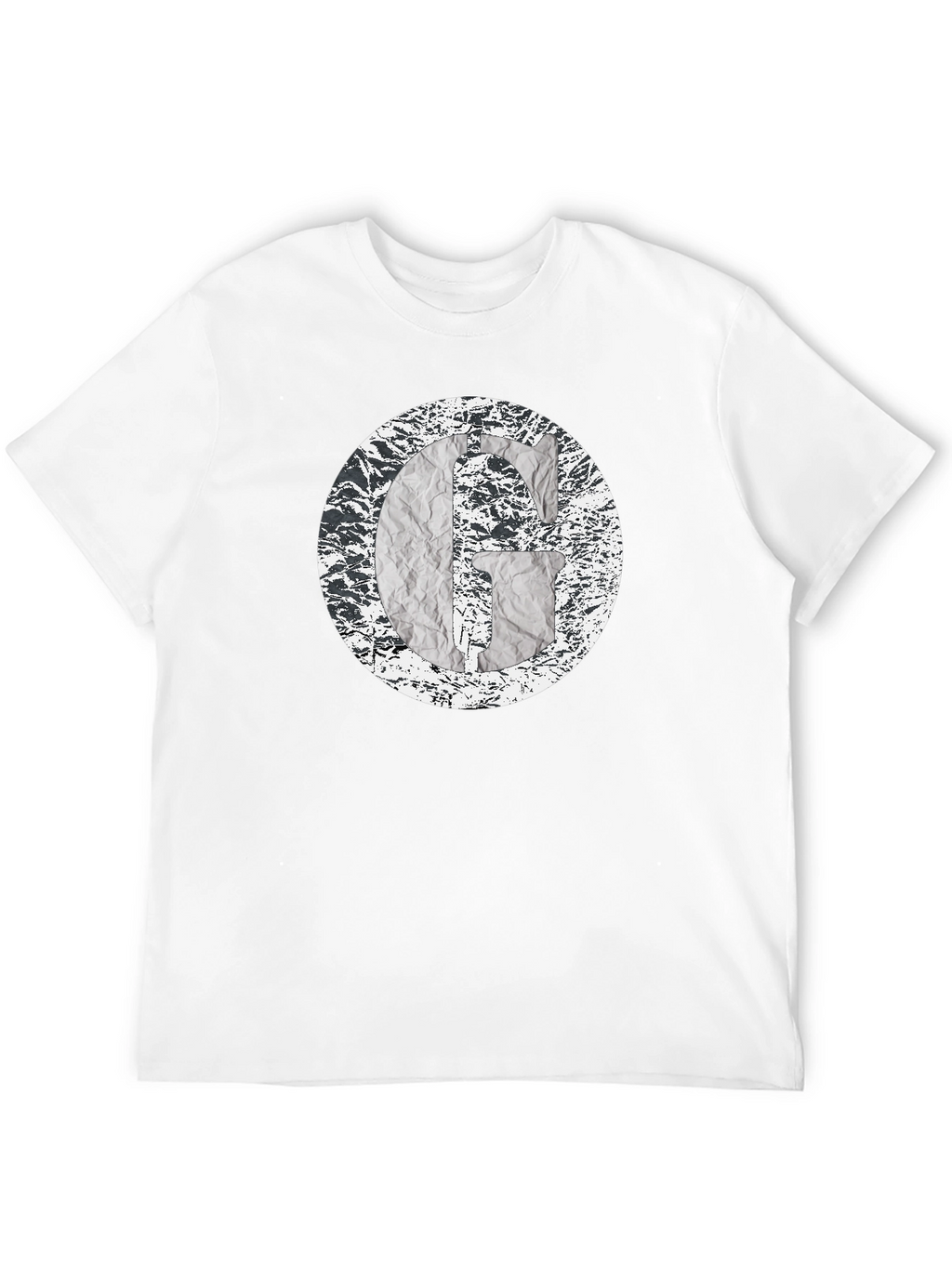 Abstract G Graphic Print Black T-Shirt