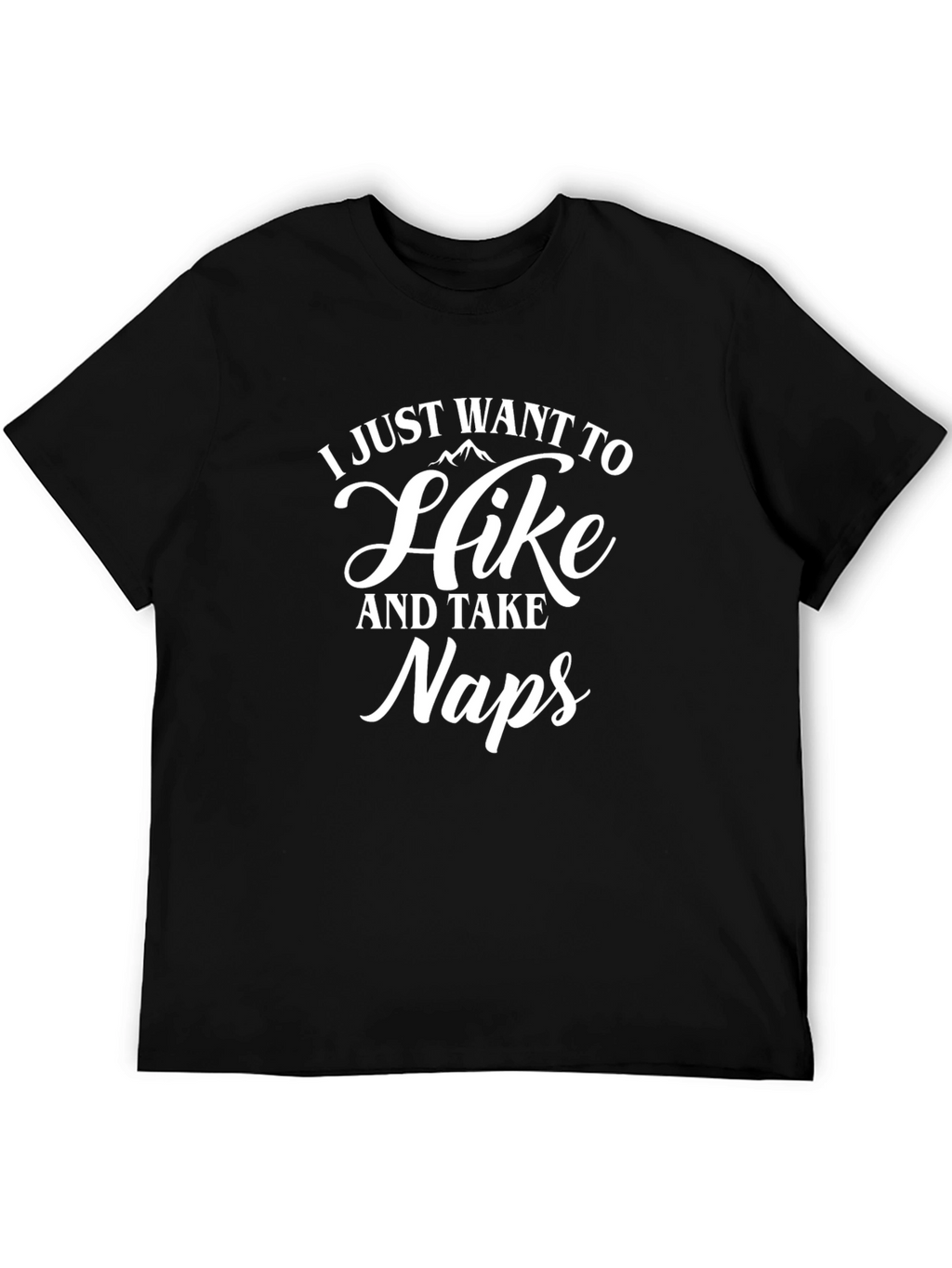 Hike & Naps Graphic Tee - Black Cotton Shirt