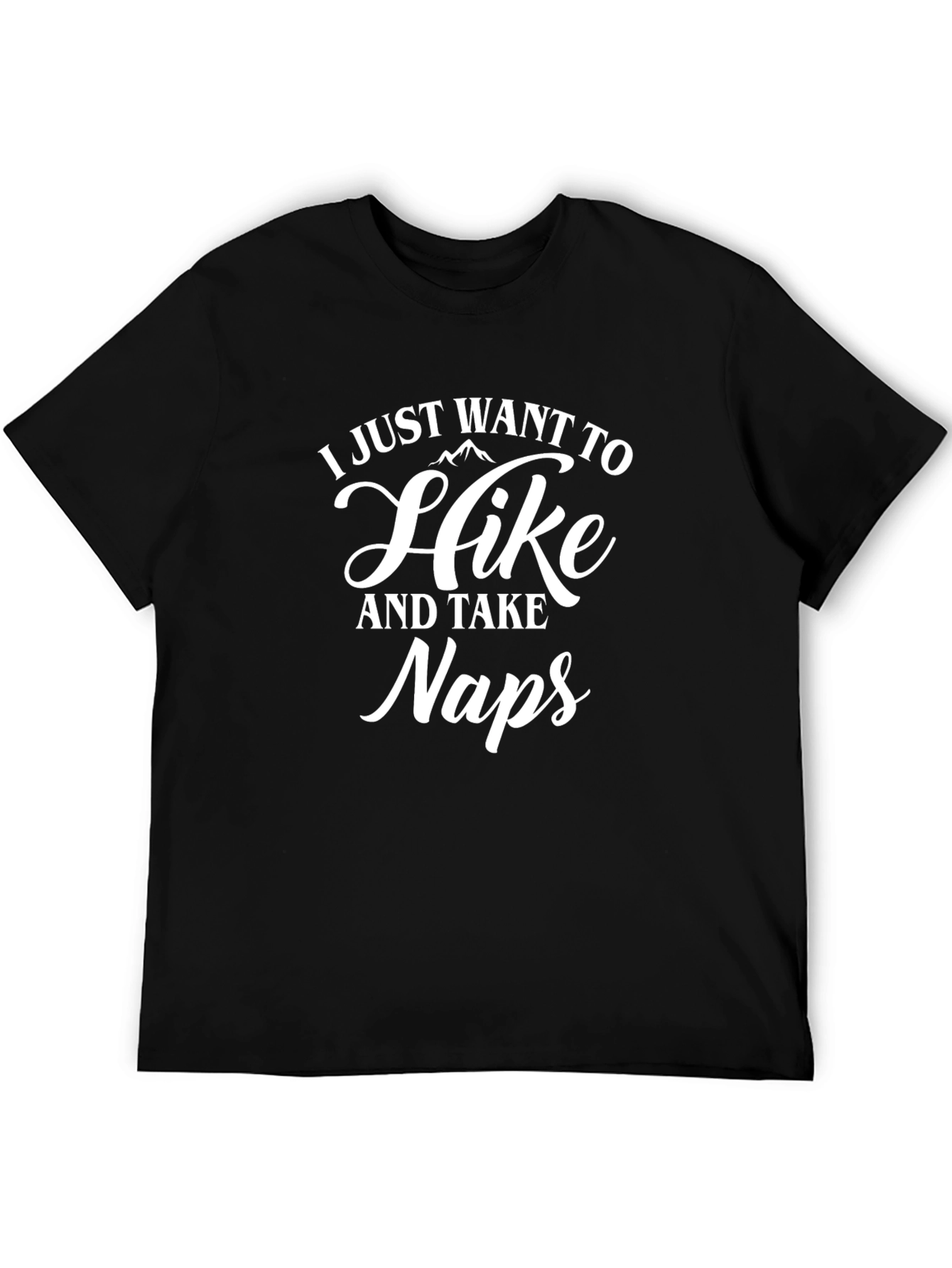Hike & Naps Graphic Tee - Black Cotton Shirt