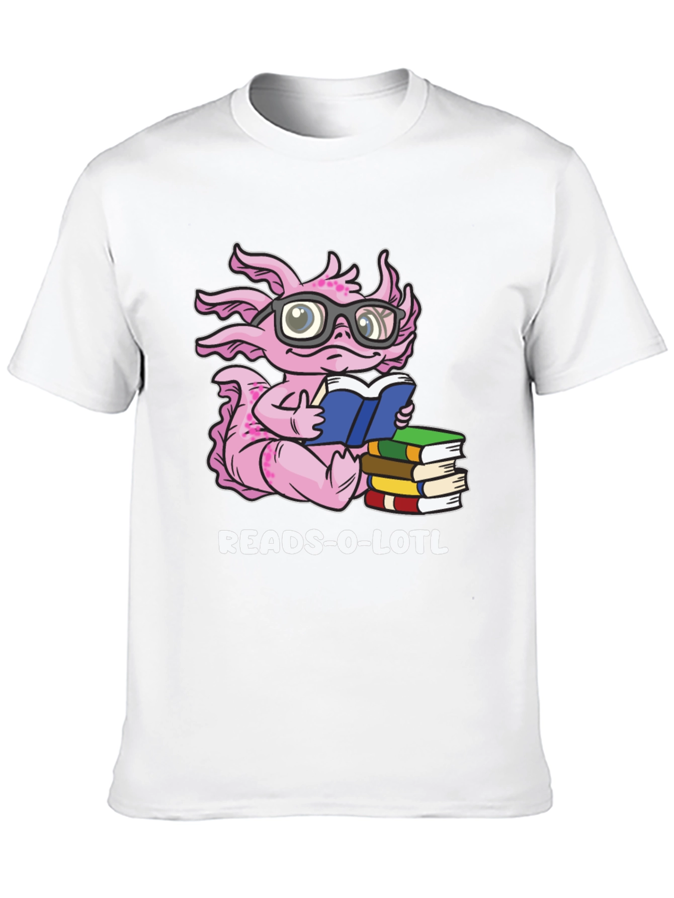 Reads-O-Lotl Axolotl Book Lover T-Shirt