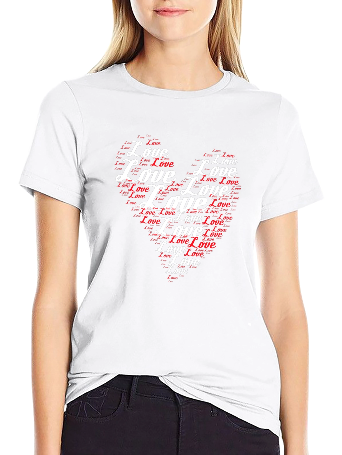 Love Heart Graphic T-Shirt - Stylish Valentines Day Tee