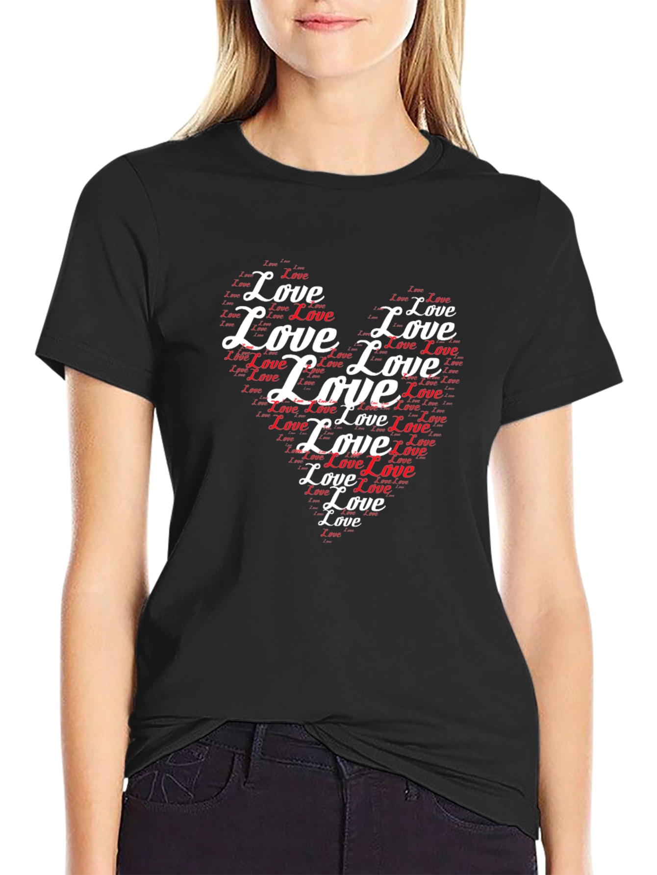 Love Heart Graphic T-Shirt - Stylish Valentines Day Tee