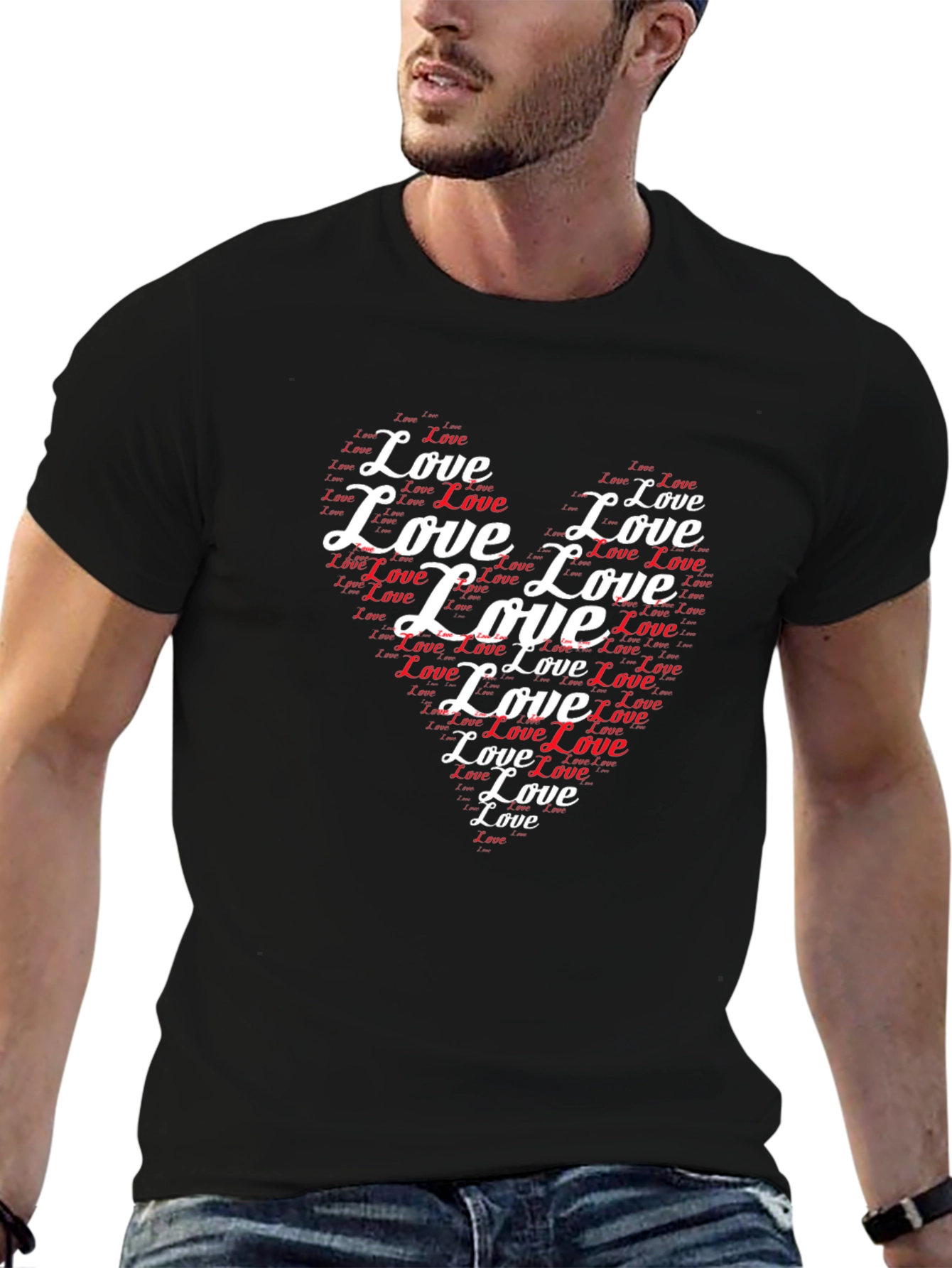 Love Heart Graphic T-Shirt - Stylish Valentines Day Tee