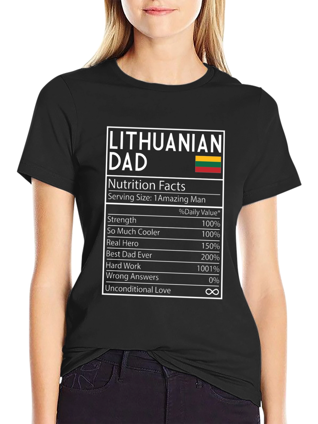 Lithuanian Dad Nutrition Facts T-Shirt