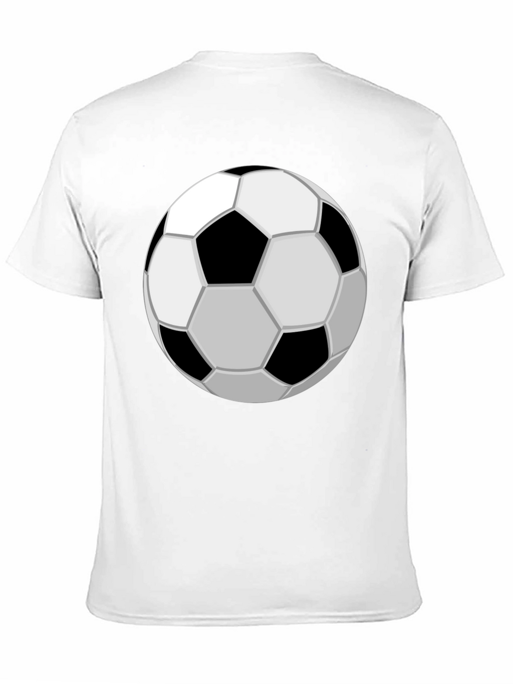 Soccer Ball Graphic Tee - Black Cotton Casual T-Shirt