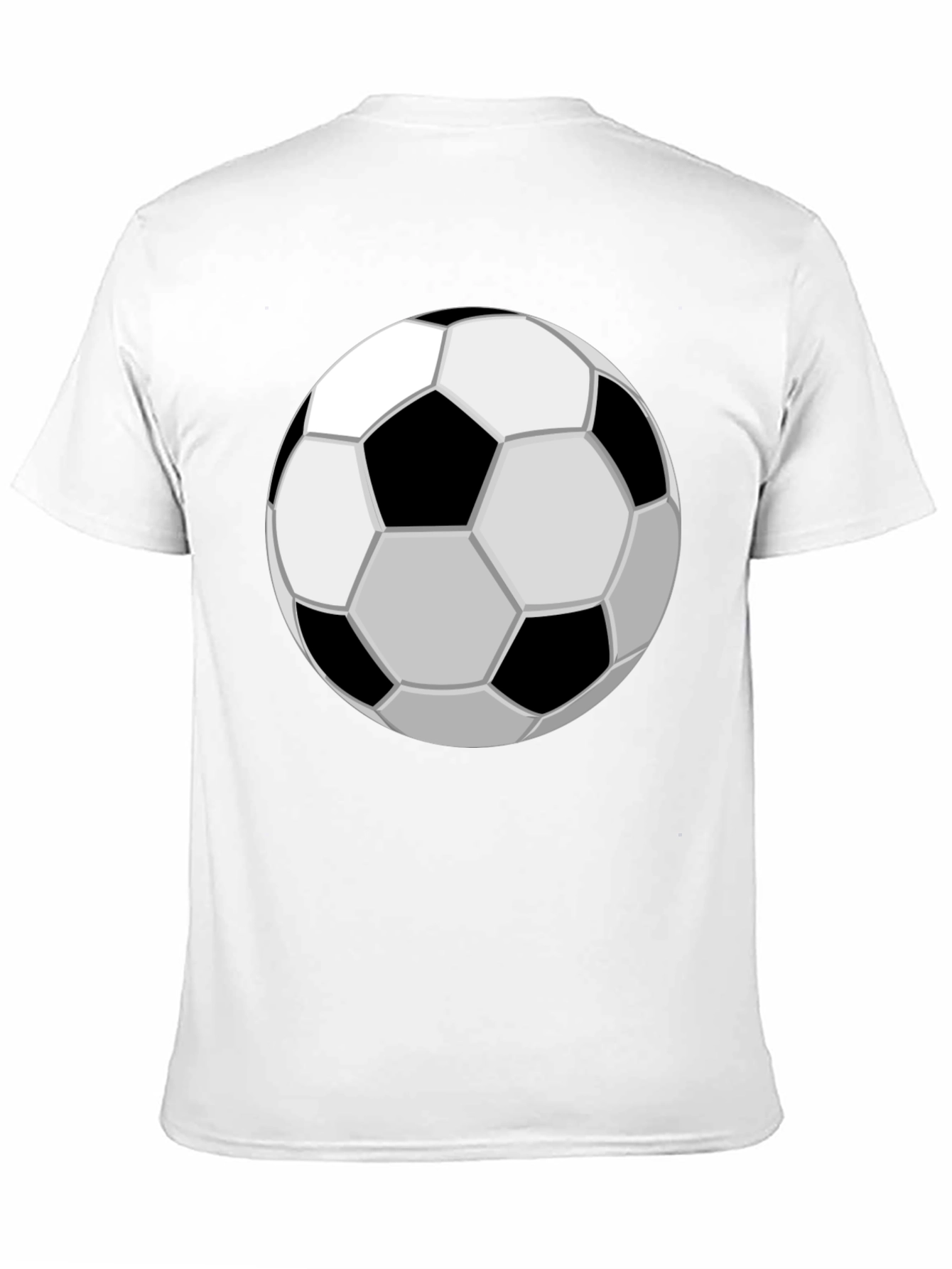 Soccer Ball Graphic Tee - Black Cotton Casual T-Shirt