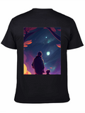 Starry Night Graphic Tee - Unisex Black T-Shirt
