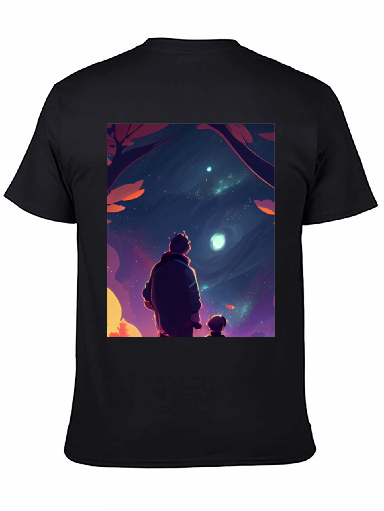 Starry Night Graphic Tee - Unisex Black T-Shirt