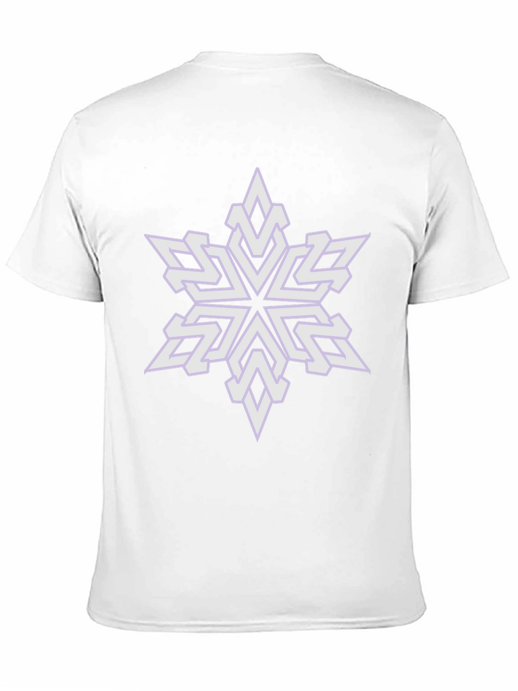 Geometric Snowflake Graphic Tee - Black