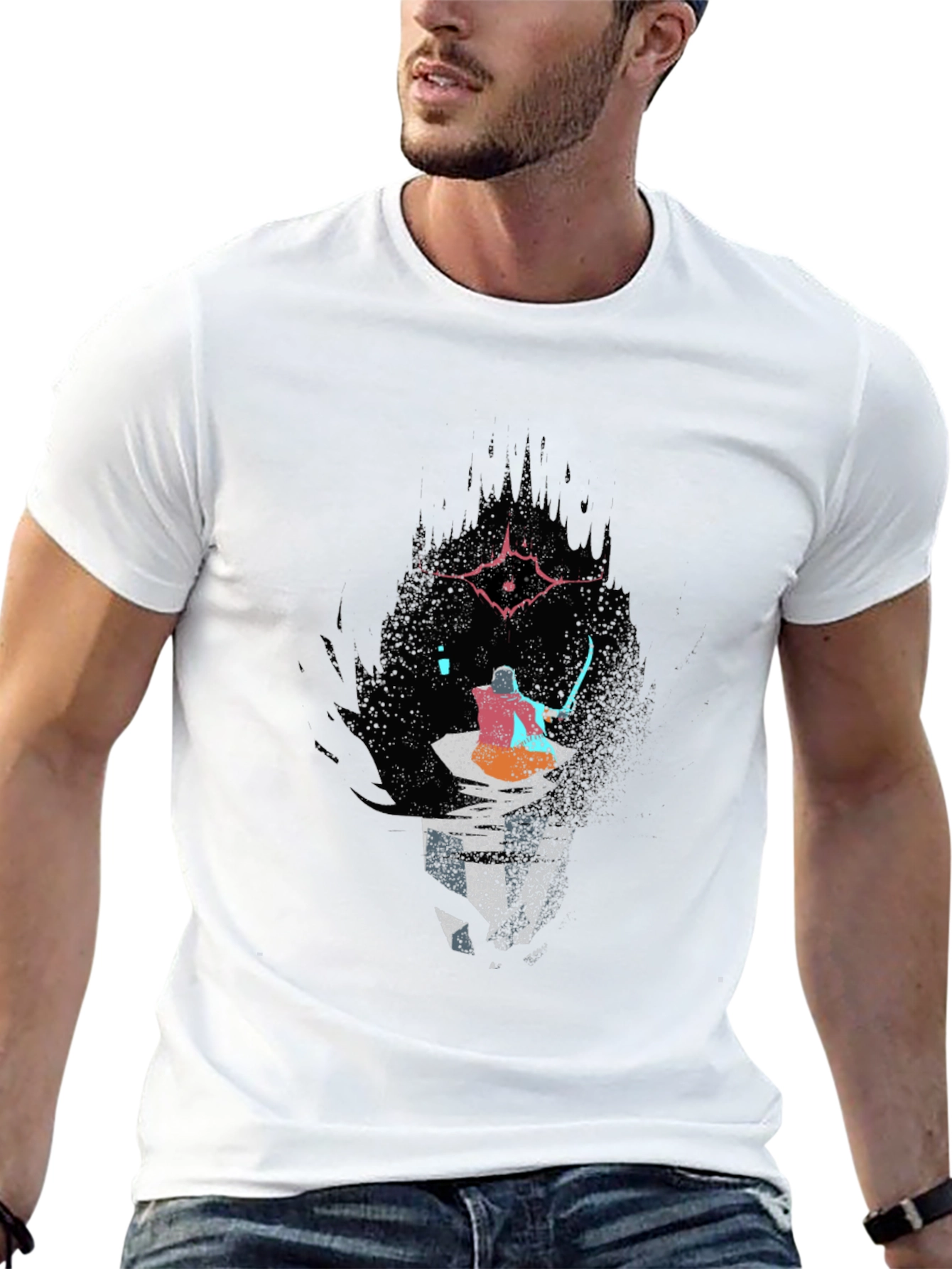 Dark Souls Inspired Graphic Tee - Black Cotton