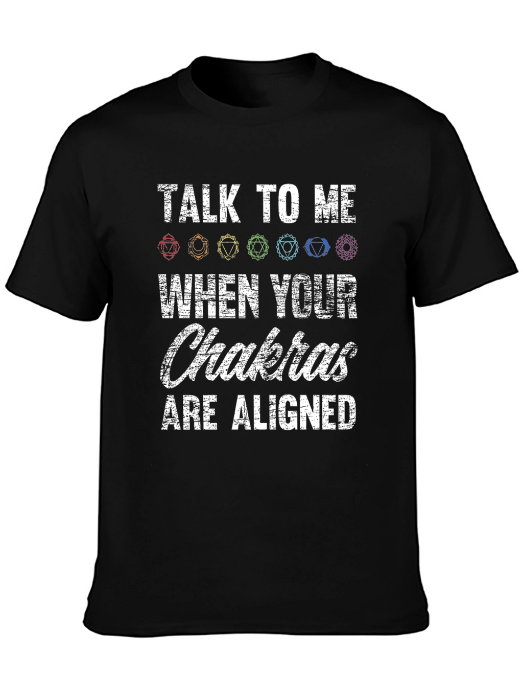 Chakras Aligned Graphic T-Shirt - Spiritual Tee