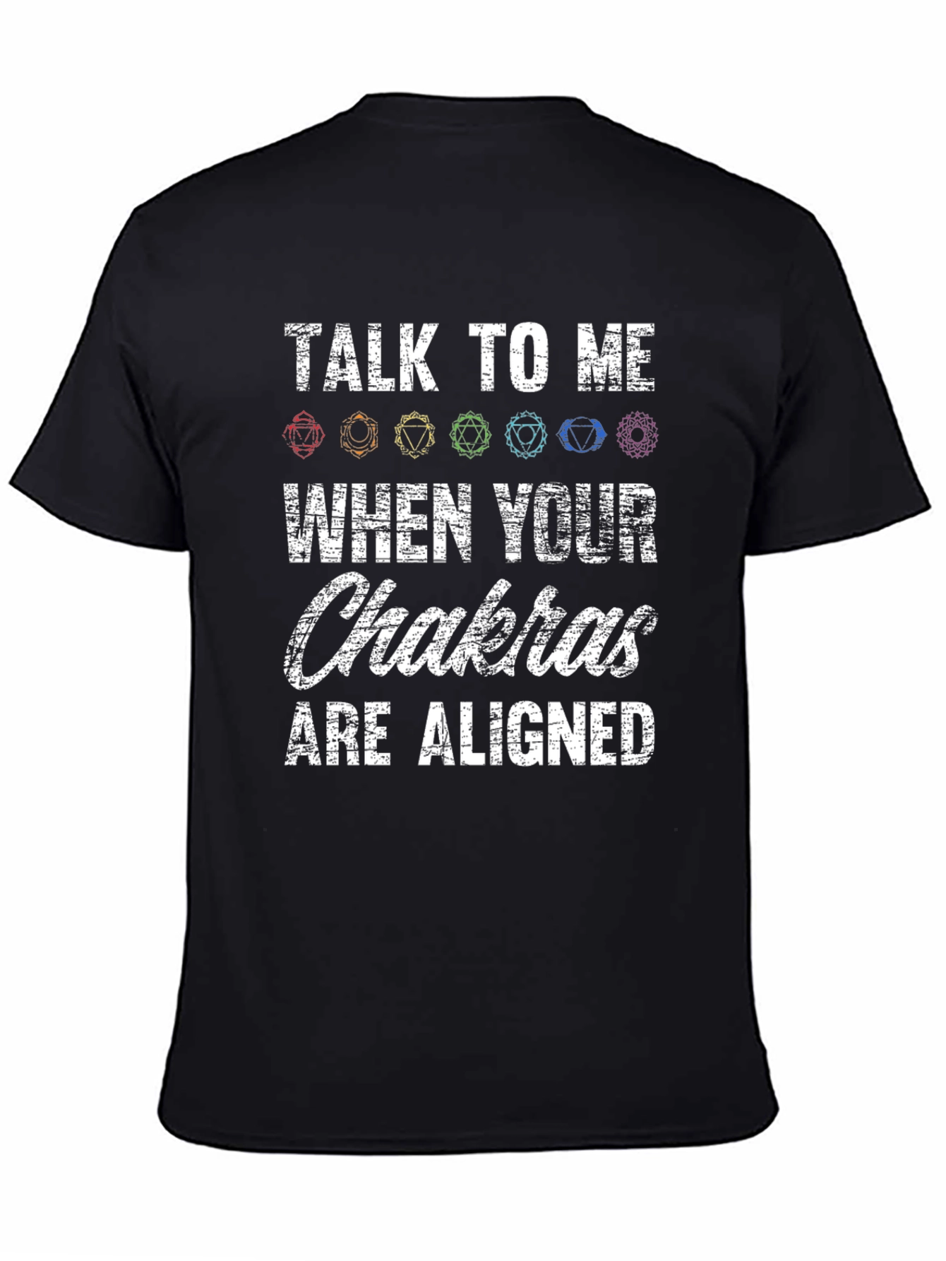 Chakras Aligned Graphic T-Shirt - Spiritual Tee