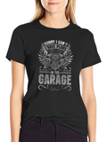 Garage Plans T-Shirt - Black Motorcycle Mechanic Tee