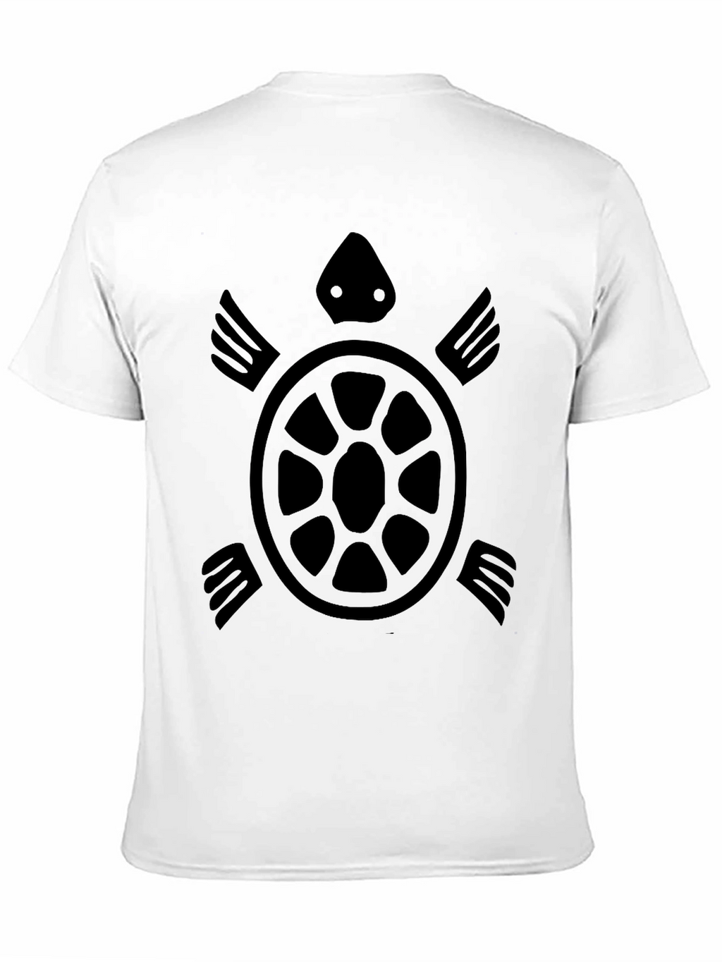 Tribal Turtle Graphic Tee - Black Cotton T-Shirt