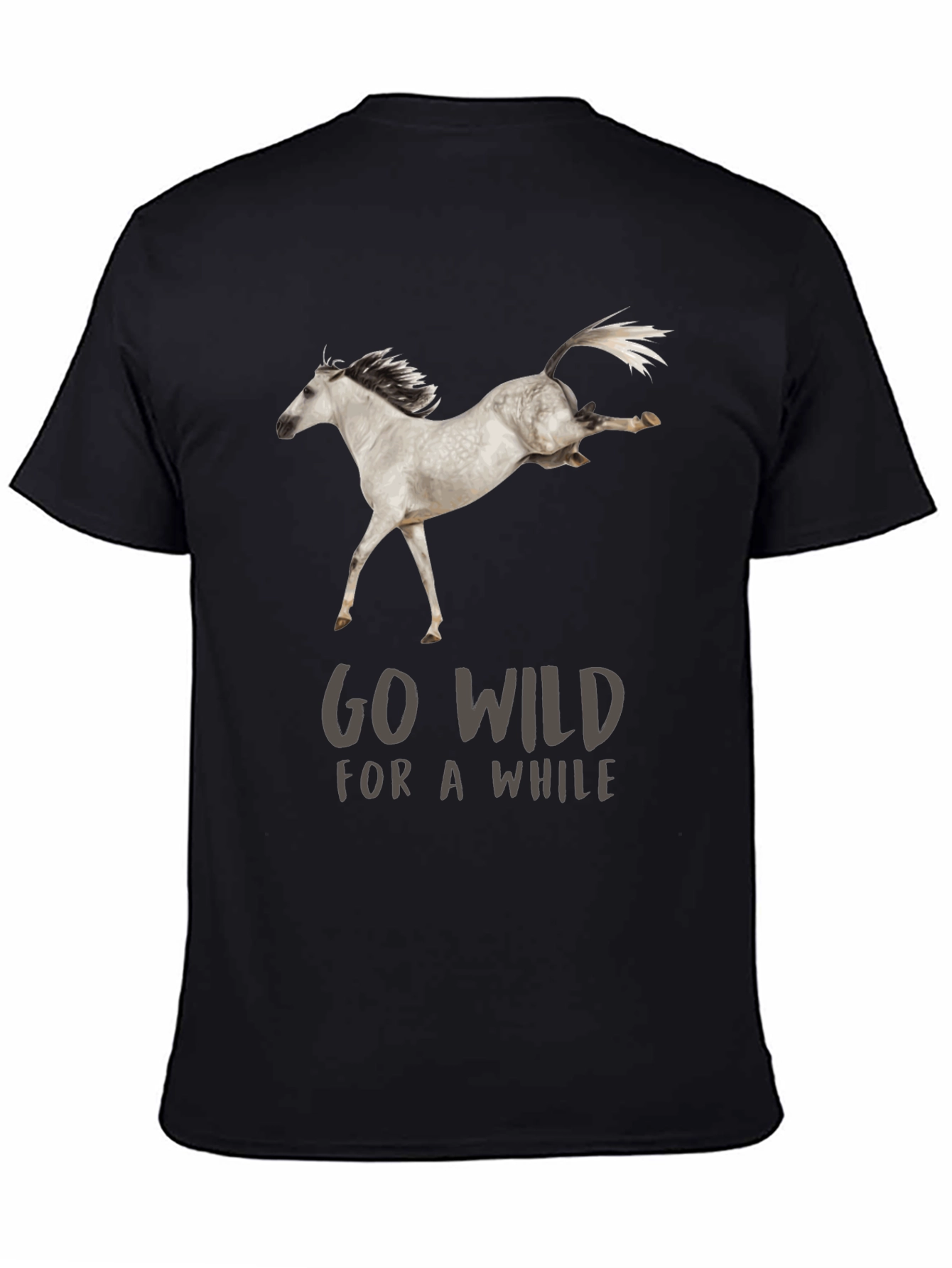 Go Wild Horse Graphic Tee - Stylish Cotton Comfort