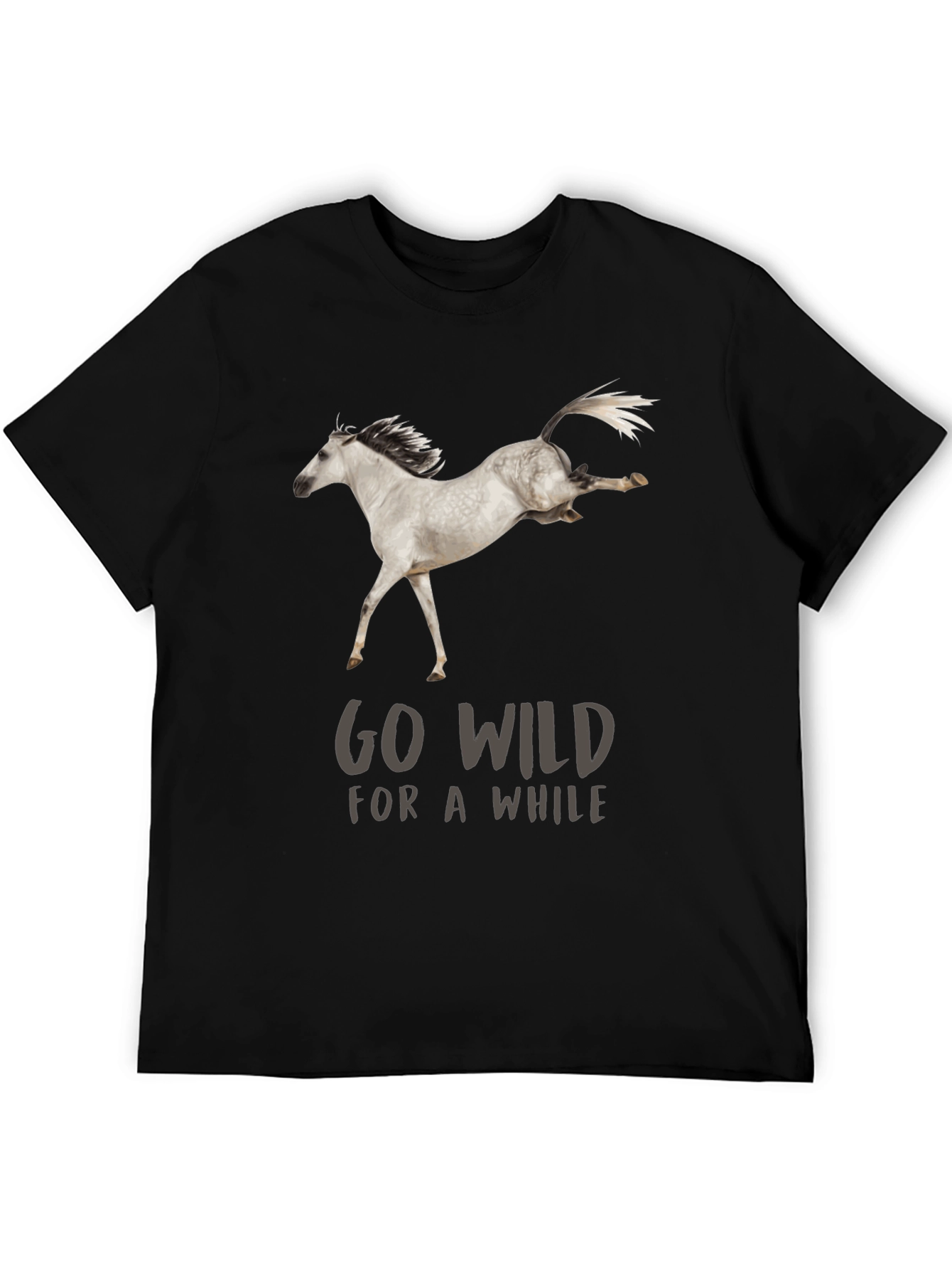 Go Wild Horse Graphic Tee - Stylish Cotton Comfort