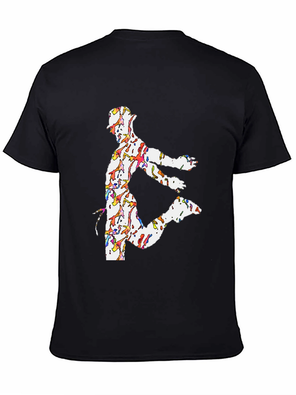Dancing Man Graphic Tee - Black