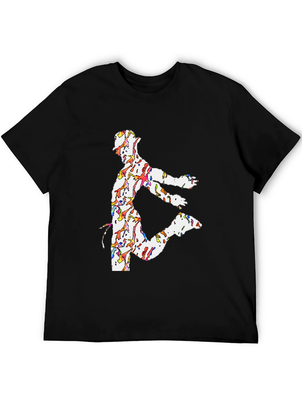 Dancing Man Graphic Tee - Black