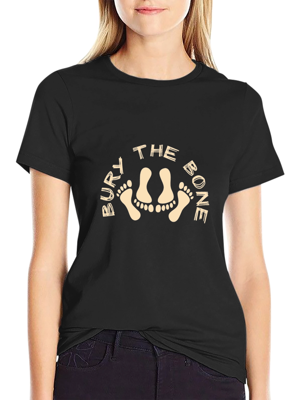 Bury The Bone Funny Graphic T-Shirt
