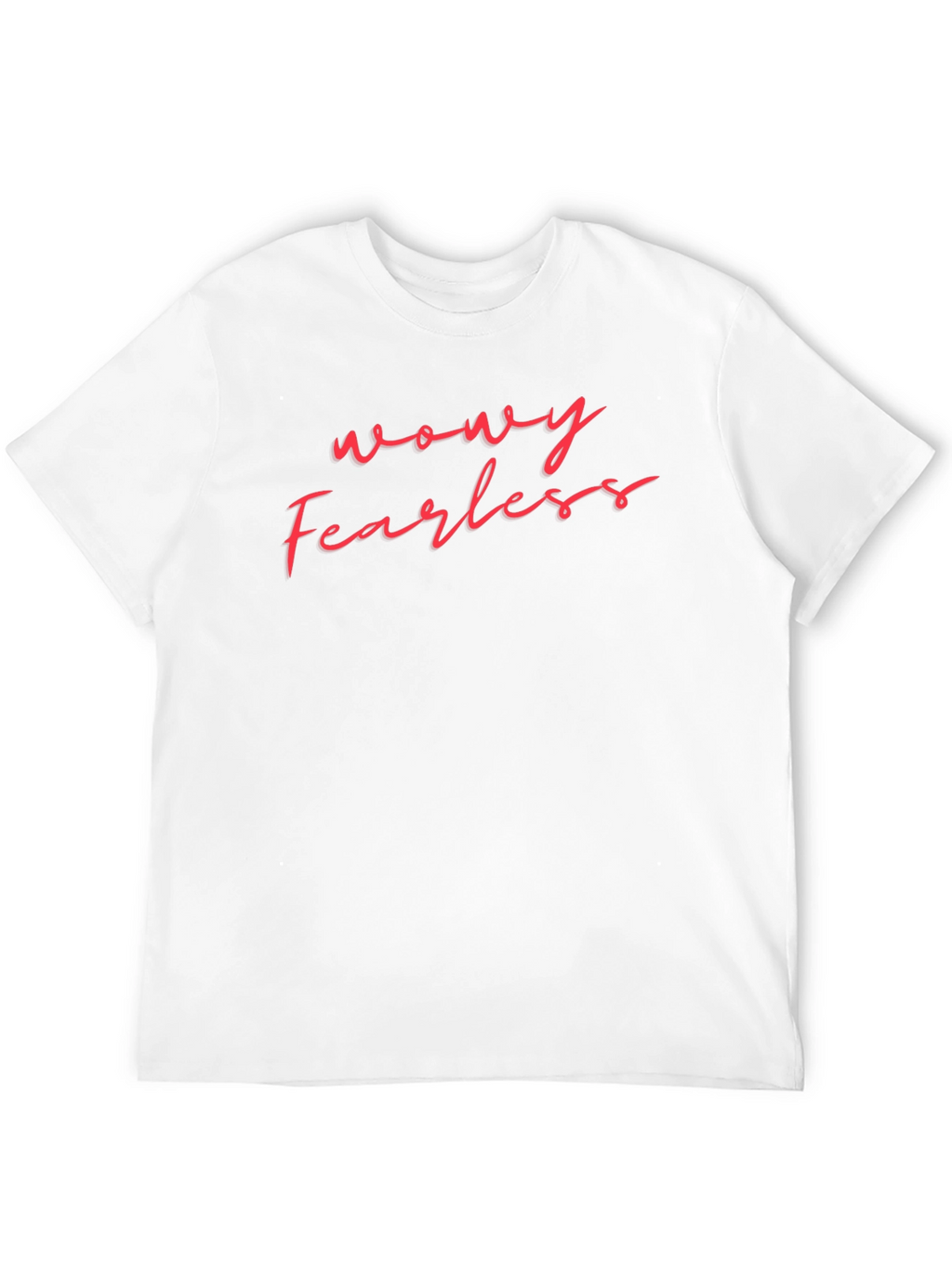 Wowy Fearless Red Script Black Tee
