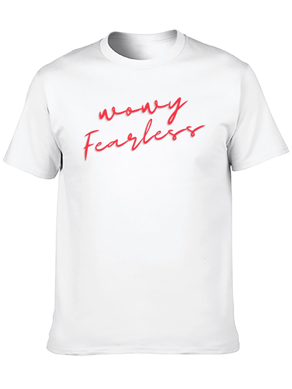 Wowy Fearless Red Script Black Tee