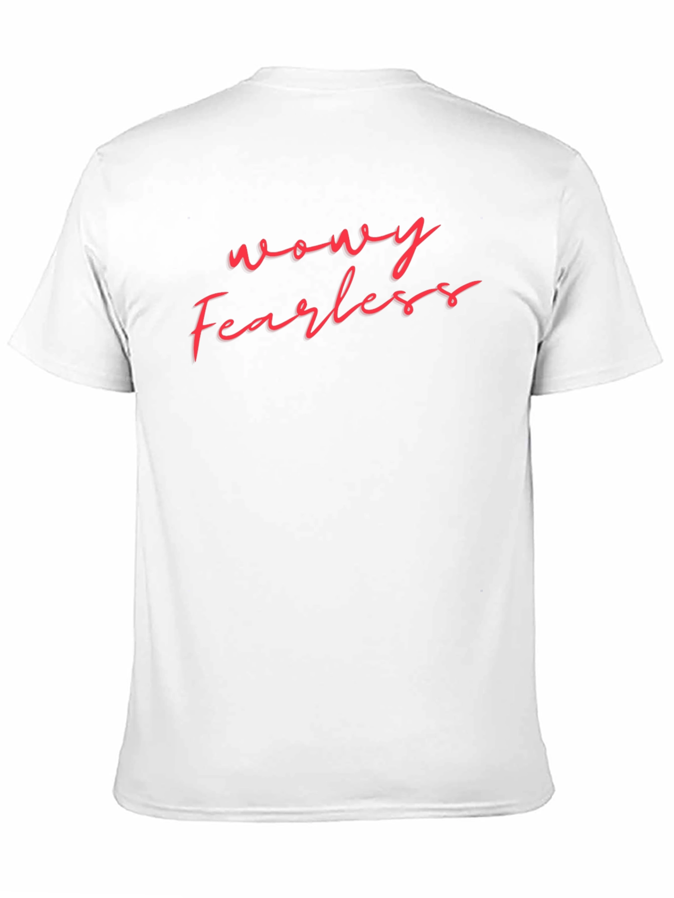 Wowy Fearless Red Script Black Tee