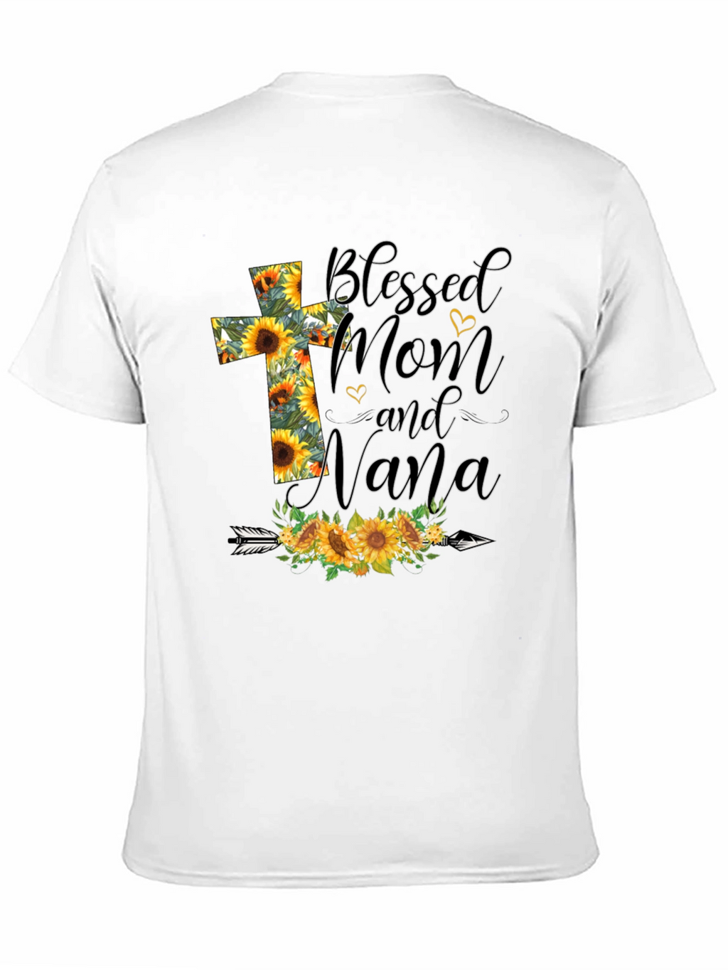 Blessed Mom and Nana Sunflower Graphic T-Shirt