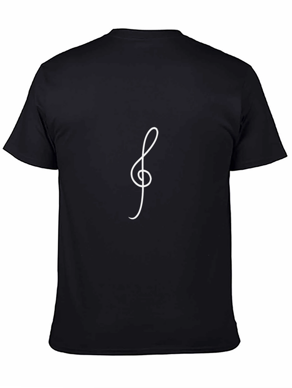 Musical Treble Clef Black T-Shirt