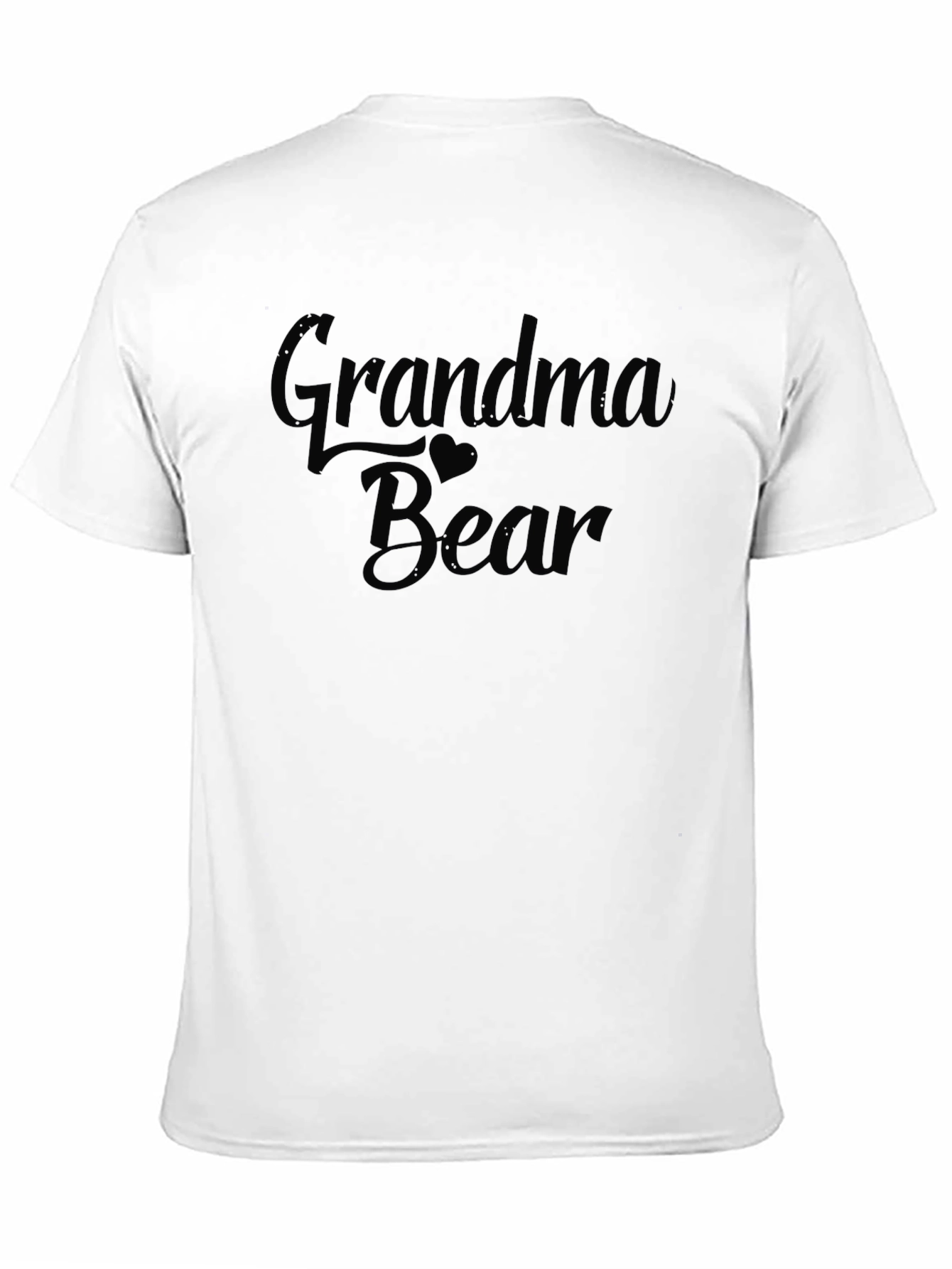 Grandma Bear Black T-Shirt - Family Love