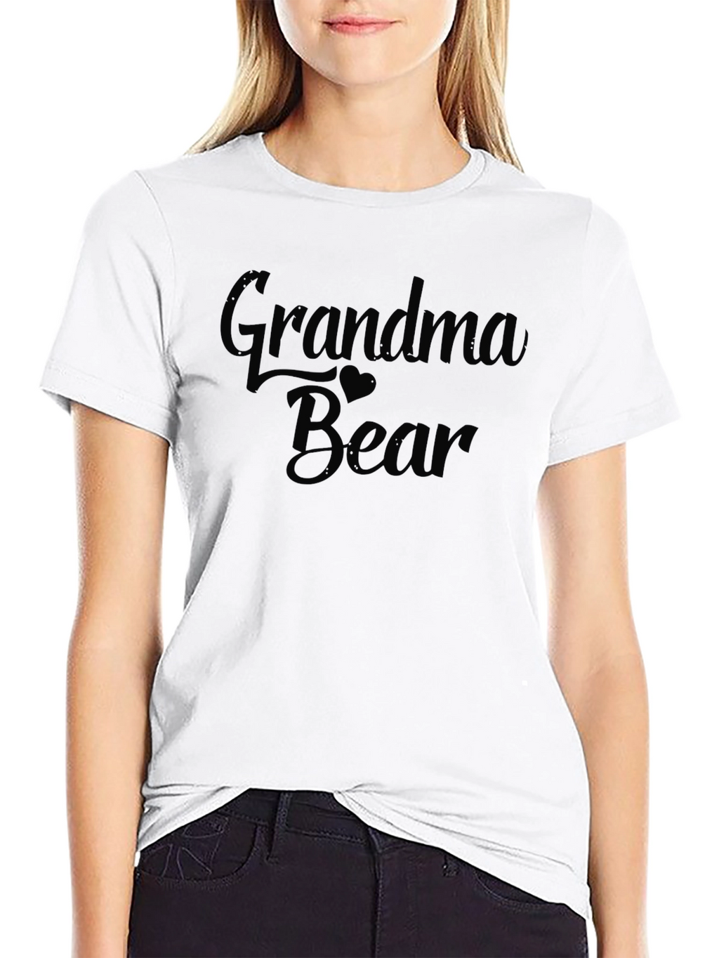 Grandma Bear Black T-Shirt - Family Love