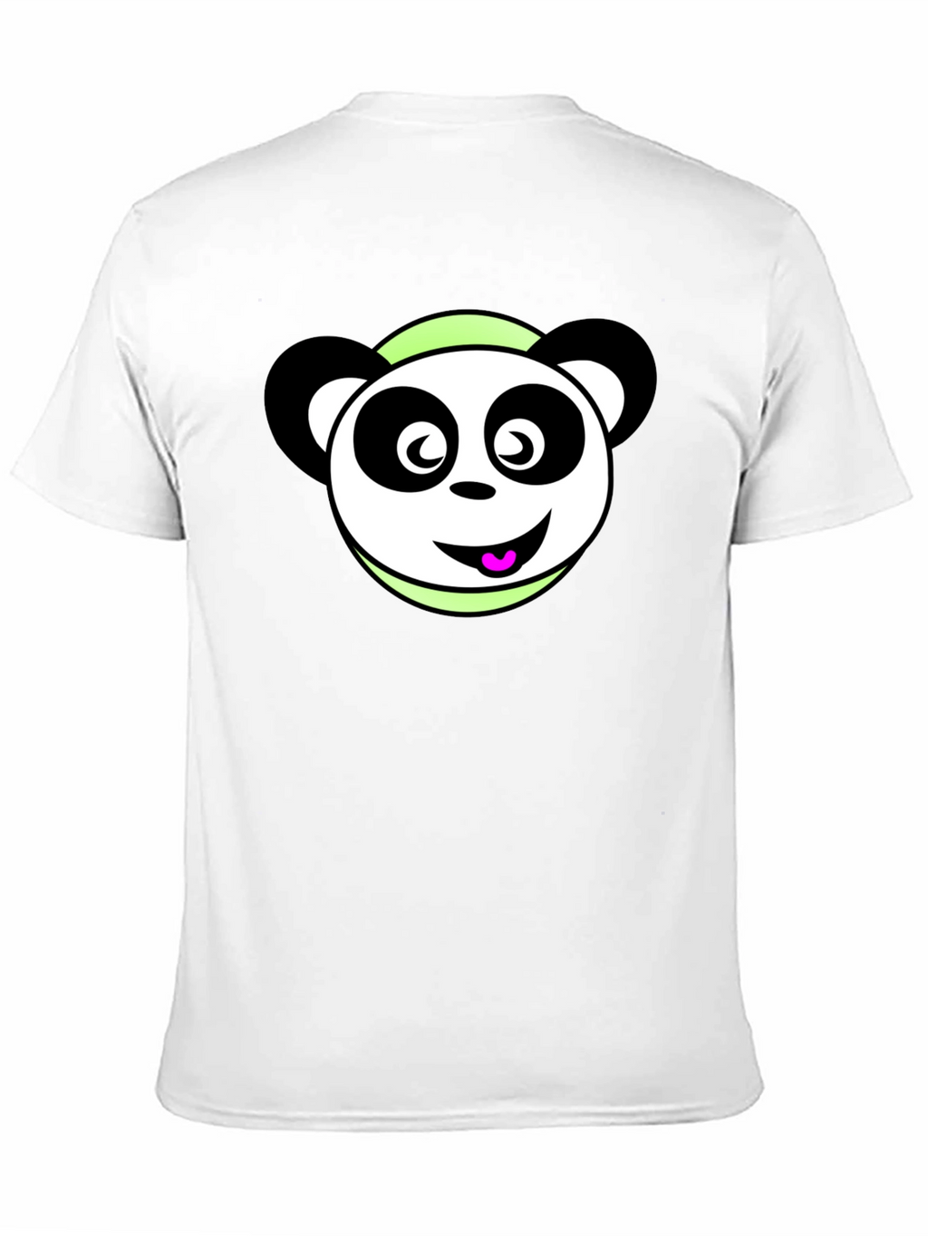 Cute Panda Cartoon Black T-Shirt
