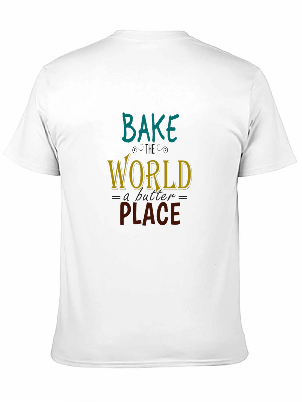 Bake the World T-Shirt: Black Cotton Tee