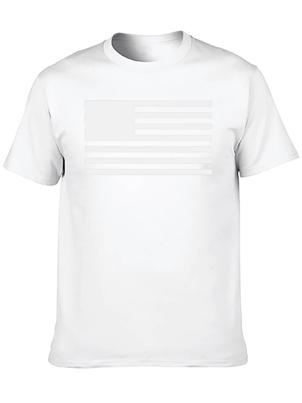 Black T-Shirt with Unique White Flag Design