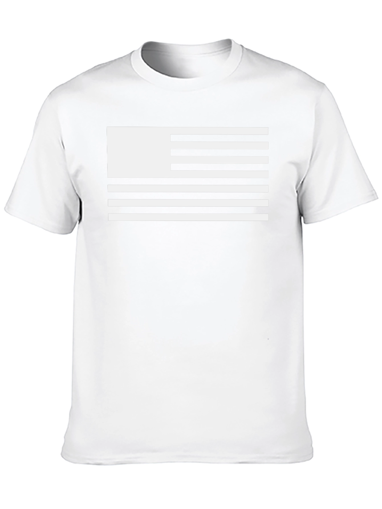 Black T-Shirt with Unique White Flag Design