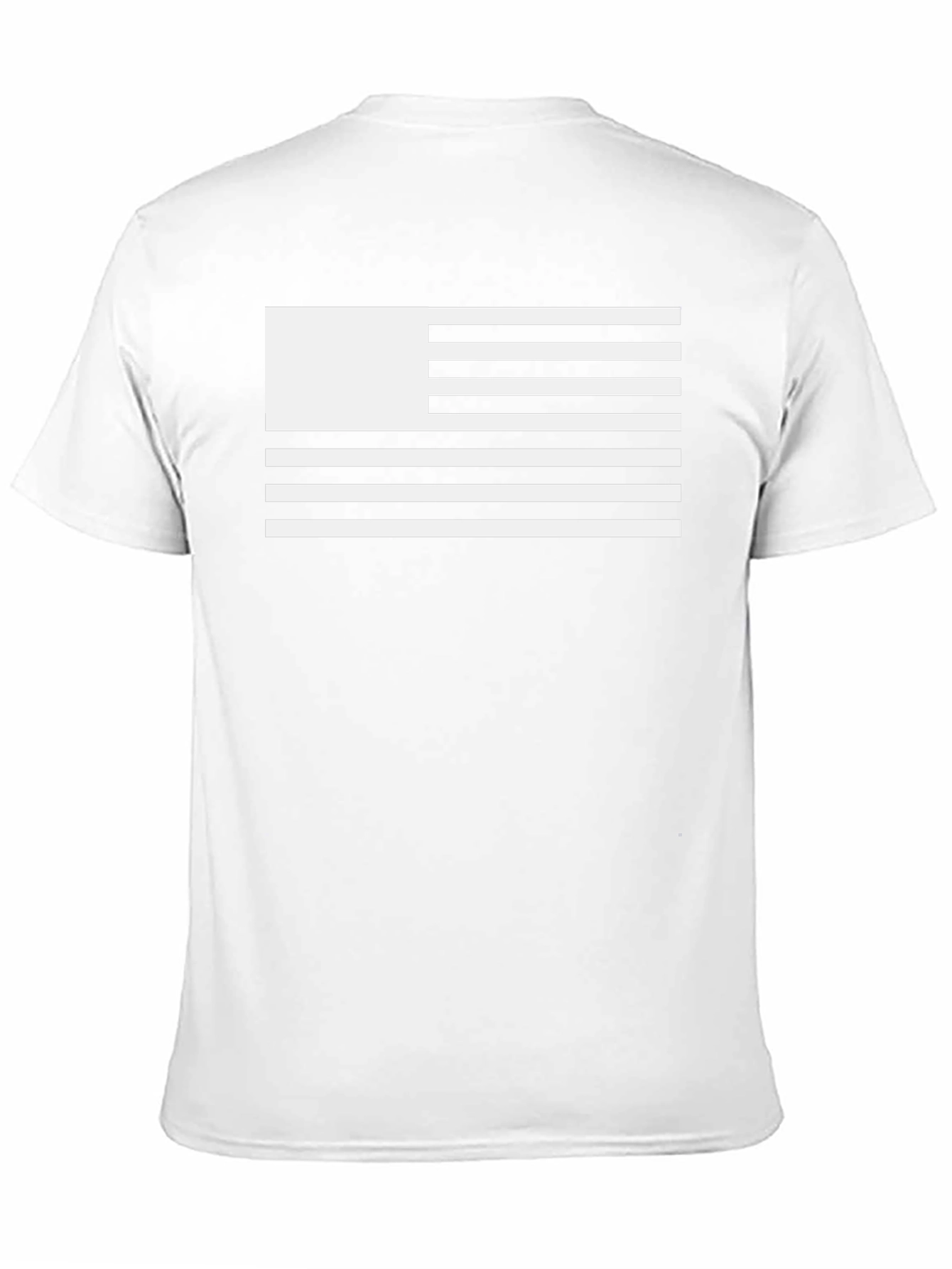 Black T-Shirt with Unique White Flag Design
