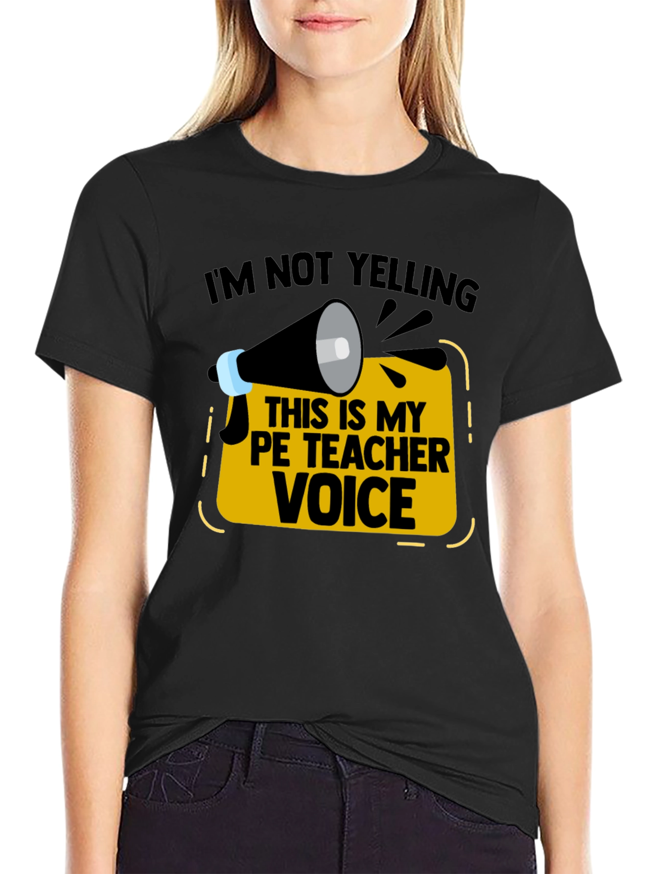 PE Teacher Voice Graphic Tee - Funny Phys Ed T-Shirt