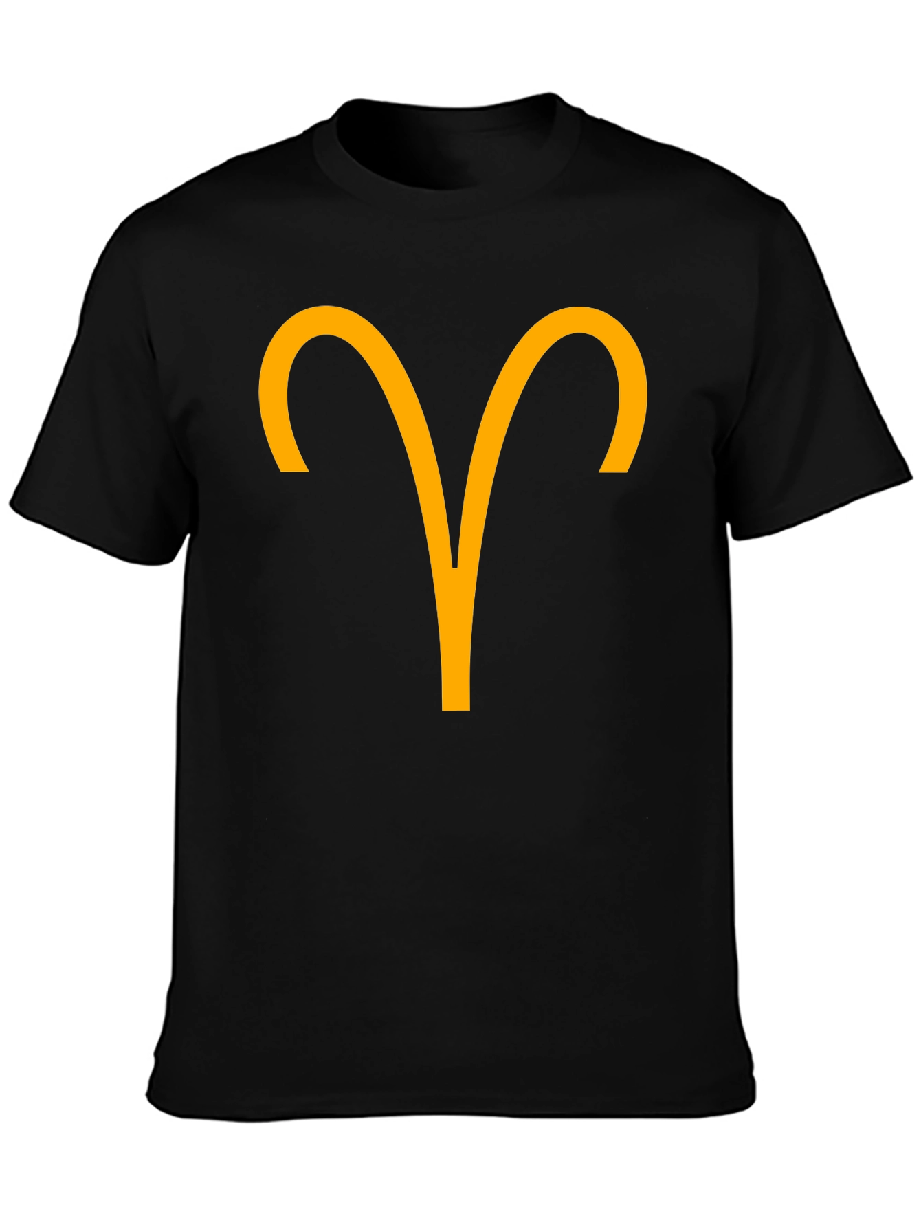 Aries Zodiac Sign Graphic T-Shirt - Black