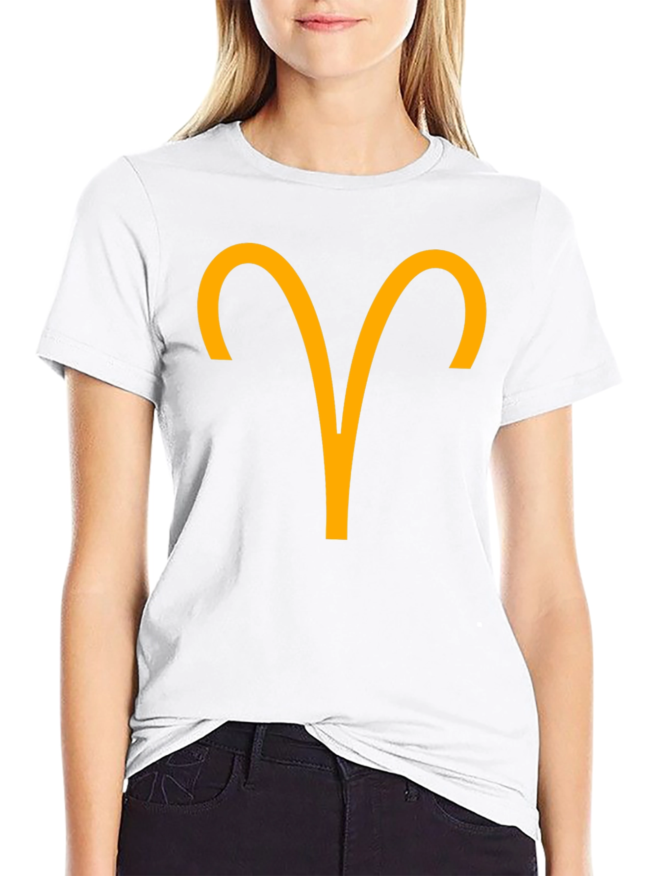 Aries Zodiac Sign Graphic T-Shirt - Black