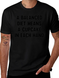 Balanced Diet Cupcake T-Shirt - Funny Foodie Tee