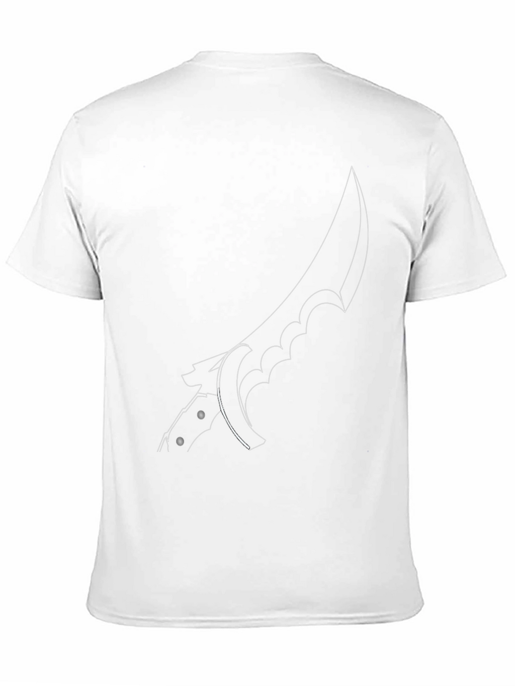 Edgy Knife Graphic Tee - Black Cotton Shirt