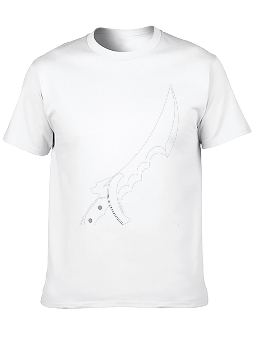 Edgy Knife Graphic Tee - Black Cotton Shirt