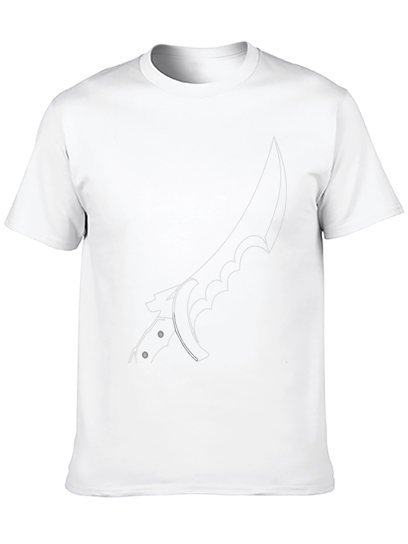 Edgy Knife Graphic Tee - Black Cotton Shirt